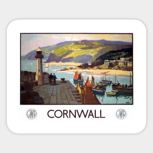 Vintage British Rail Travel Poster: Cornwall Sticker